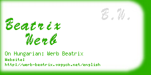 beatrix werb business card